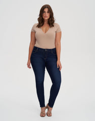 RACHEL MID RISE SKINNY JEANS / 30 DARK INDIE