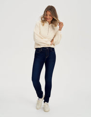 RACHEL CLASSIC RISE SKINNY JEANS / 34 DARK INDIE