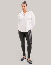 RACHEL SKINNY JEANS / BLACK LEATHERETTE