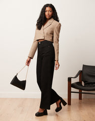 LILY WIDE LEG JEANS / BLACK