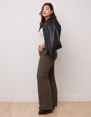 LILY WIDE LEG JEANS / VERT FONCE