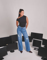 LILY WIDE LEG JEANS / NEW YORK