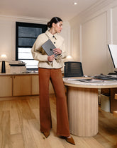 LILY WIDE LEG JEANS / Aurora Brown