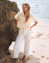 LILY WIDE LEG JEANS / WHITE LOTUS