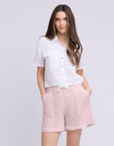WIDE LEG LINEN SHORTS / GABRIELLA