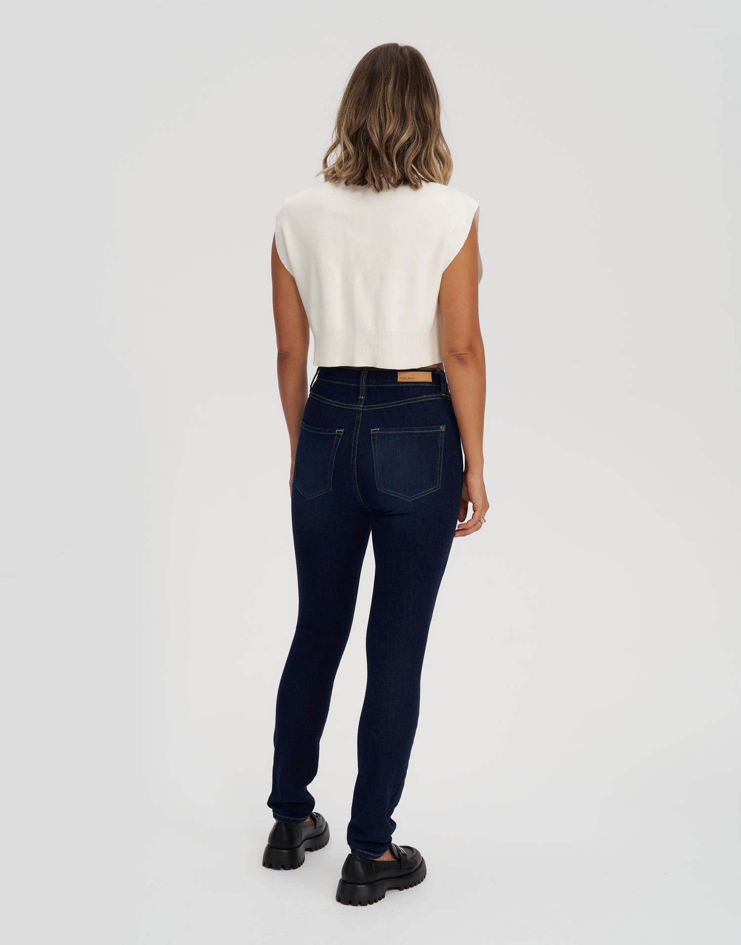 RACHEL HIGH RISE SKINNY JEANS / 30 DARK INDIE