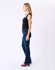 CHLOE CLASSIC RISE STRAIGHT JEANS / DARK INDIE