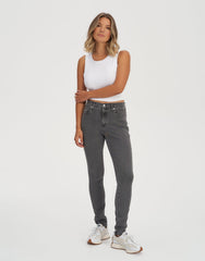 RACHEL SKINNY JEANS / 30 WASHED GREY STEEL