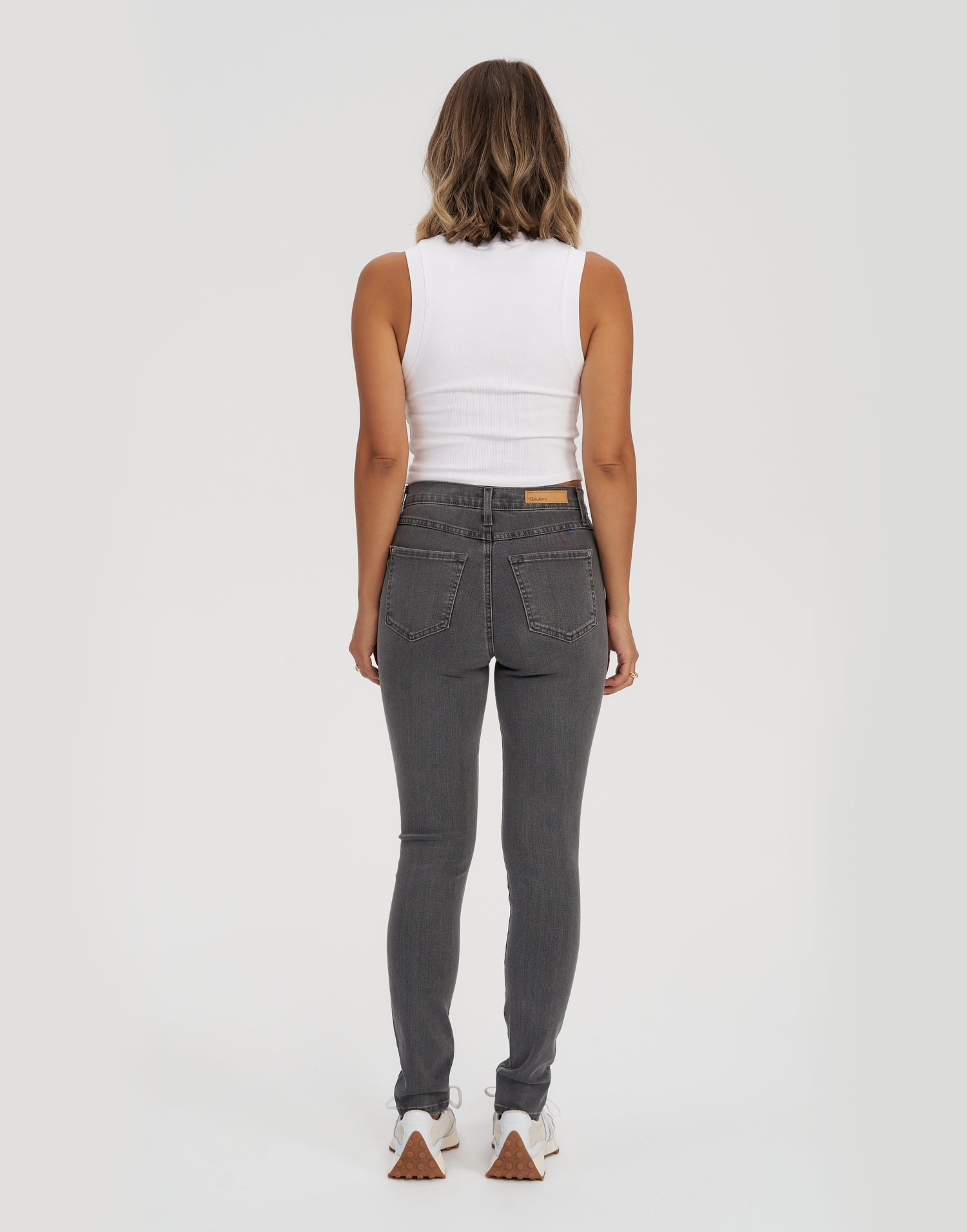 RACHEL SKINNY JEANS / 30 WASHED GREY STEEL
