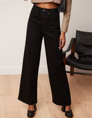 LILY WIDE LEG JEANS / BLACK