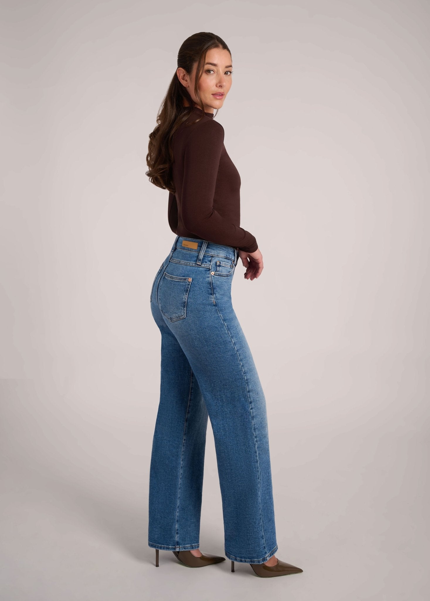 LILY WIDE LEG JEANS / JERSEY