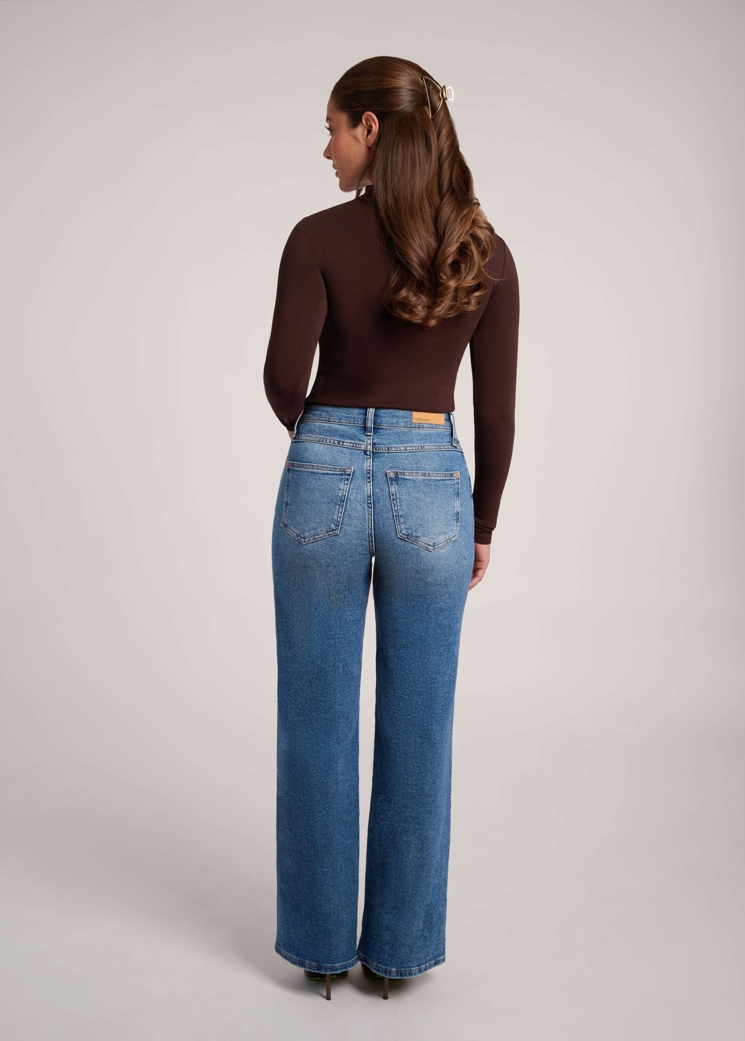 LILY WIDE LEG JEANS / JERSEY