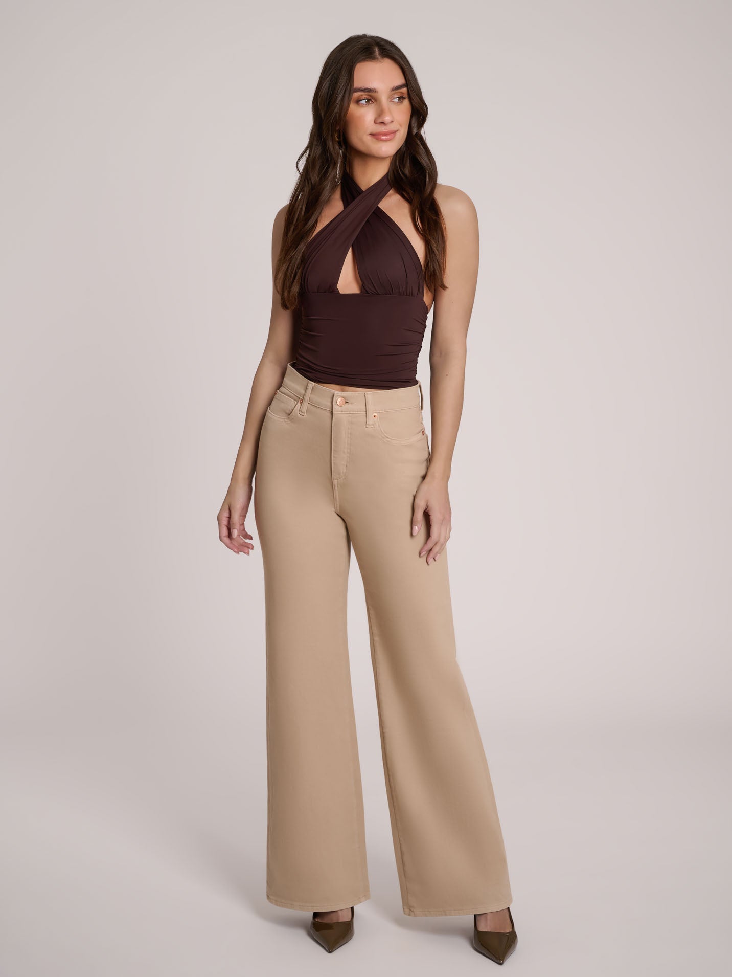 LILY WIDE LEG JEANS / PAMPAS