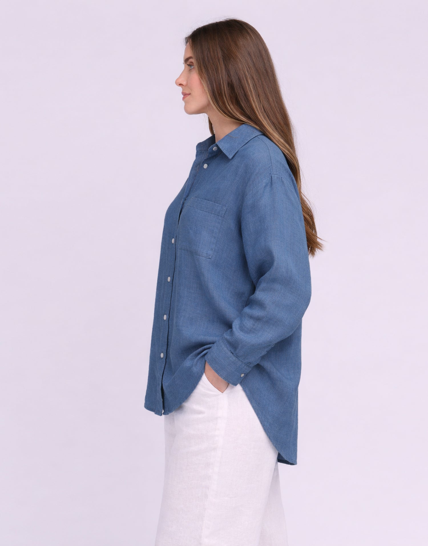 LINEN LONG SLEEVE SHIRT / ELENA