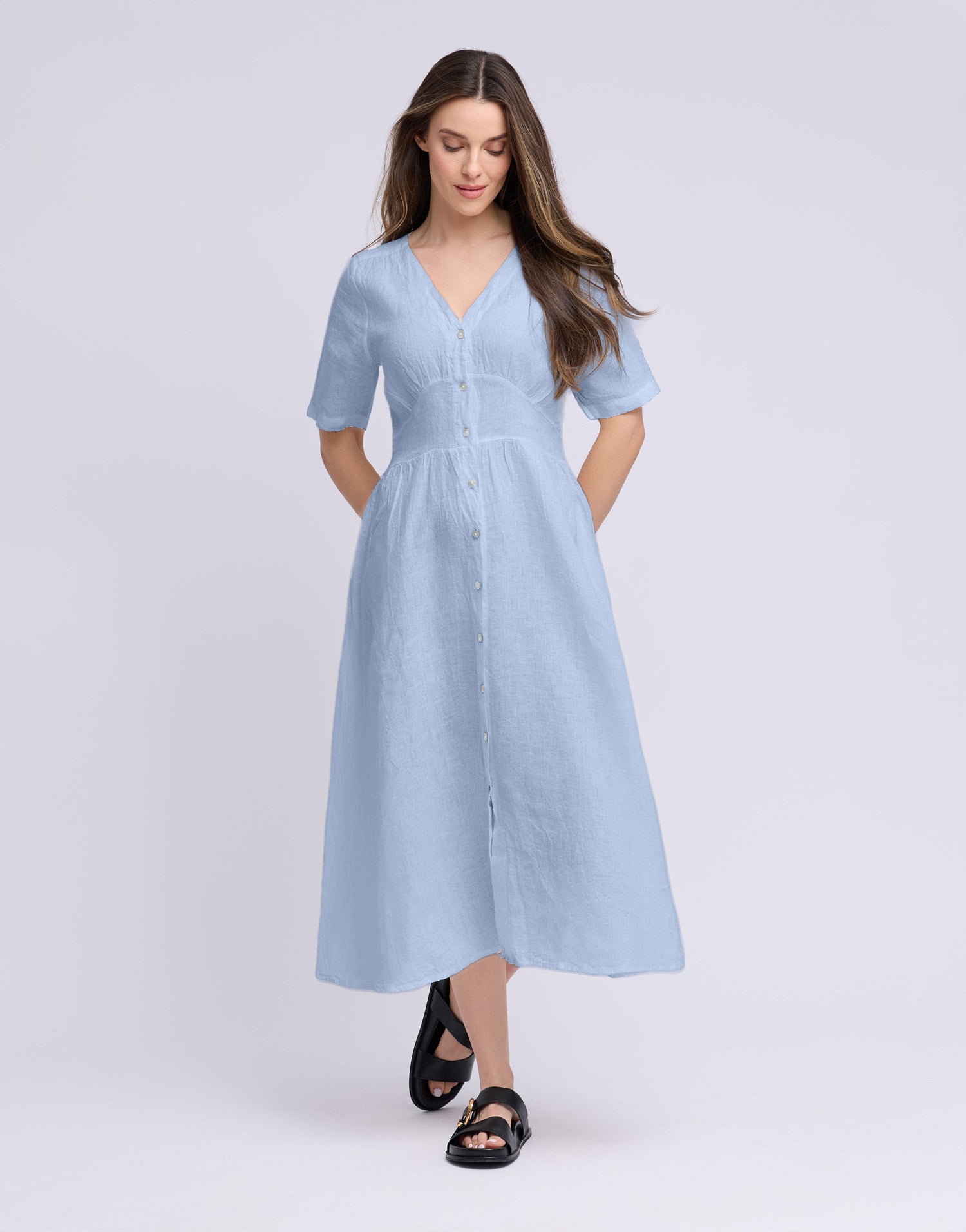 LONG LINEN DRESS / BIANCA
