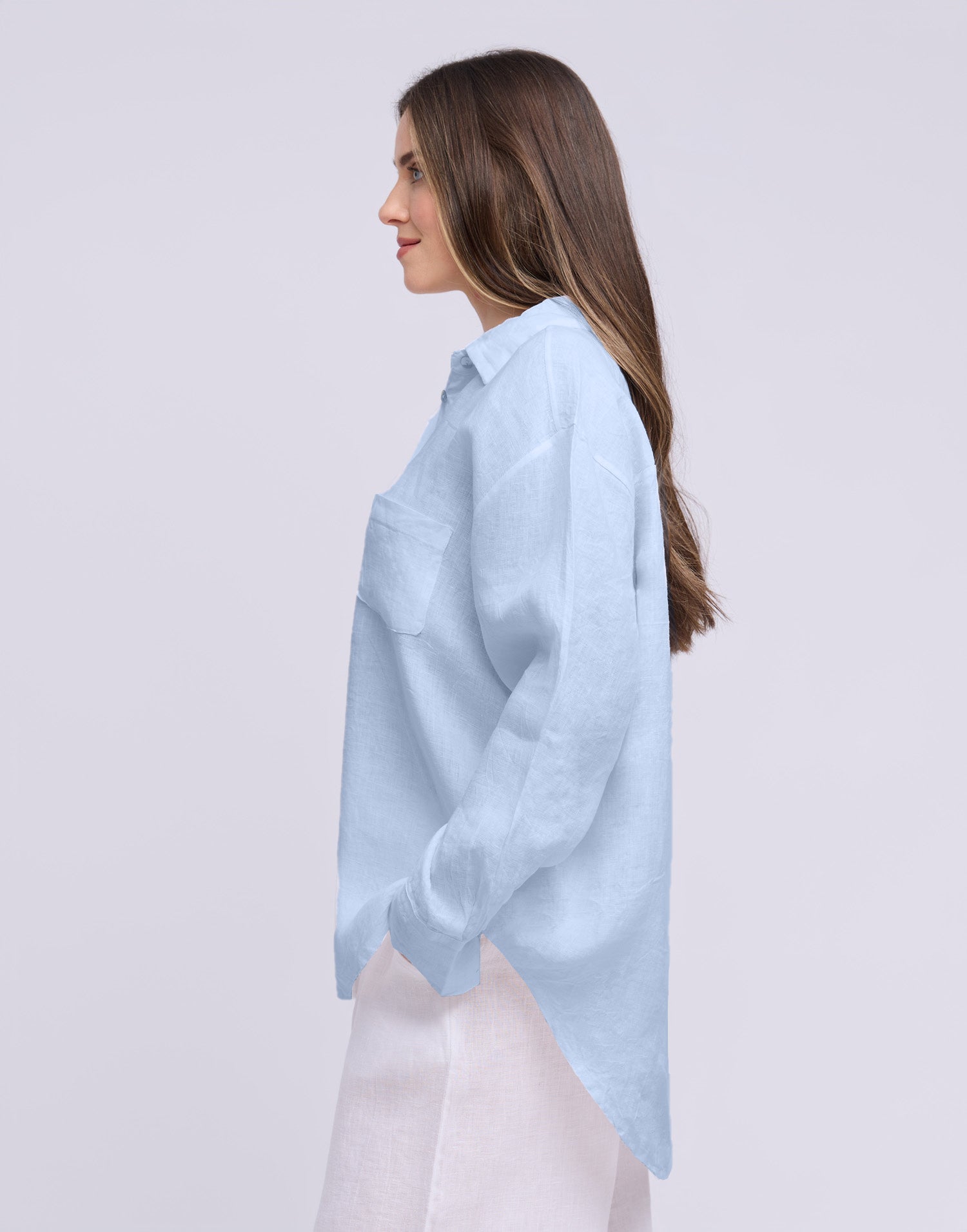 LINEN LONG SLEEVE SHIRT / ELENA