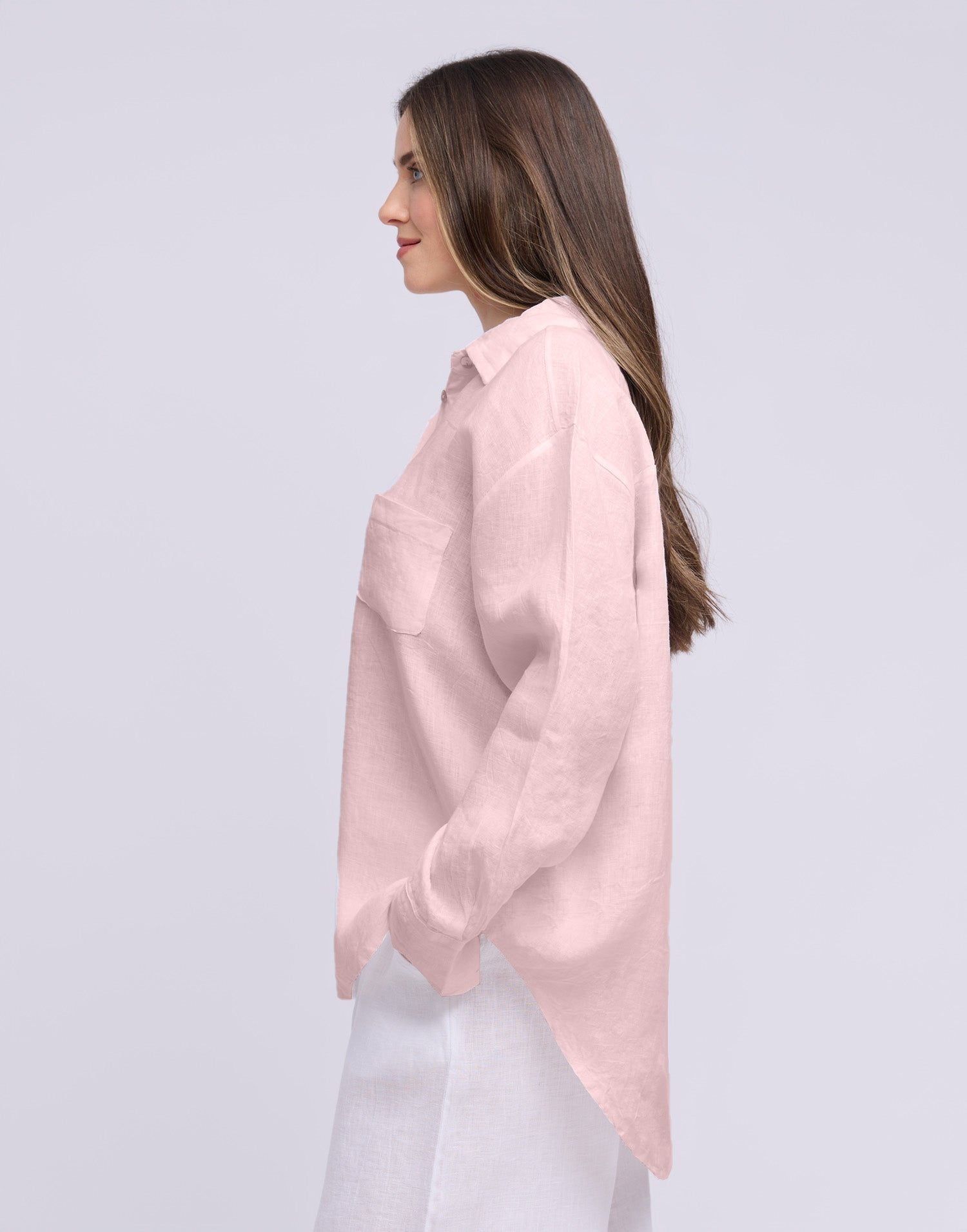 LINEN LONG SLEEVE SHIRT / ELENA