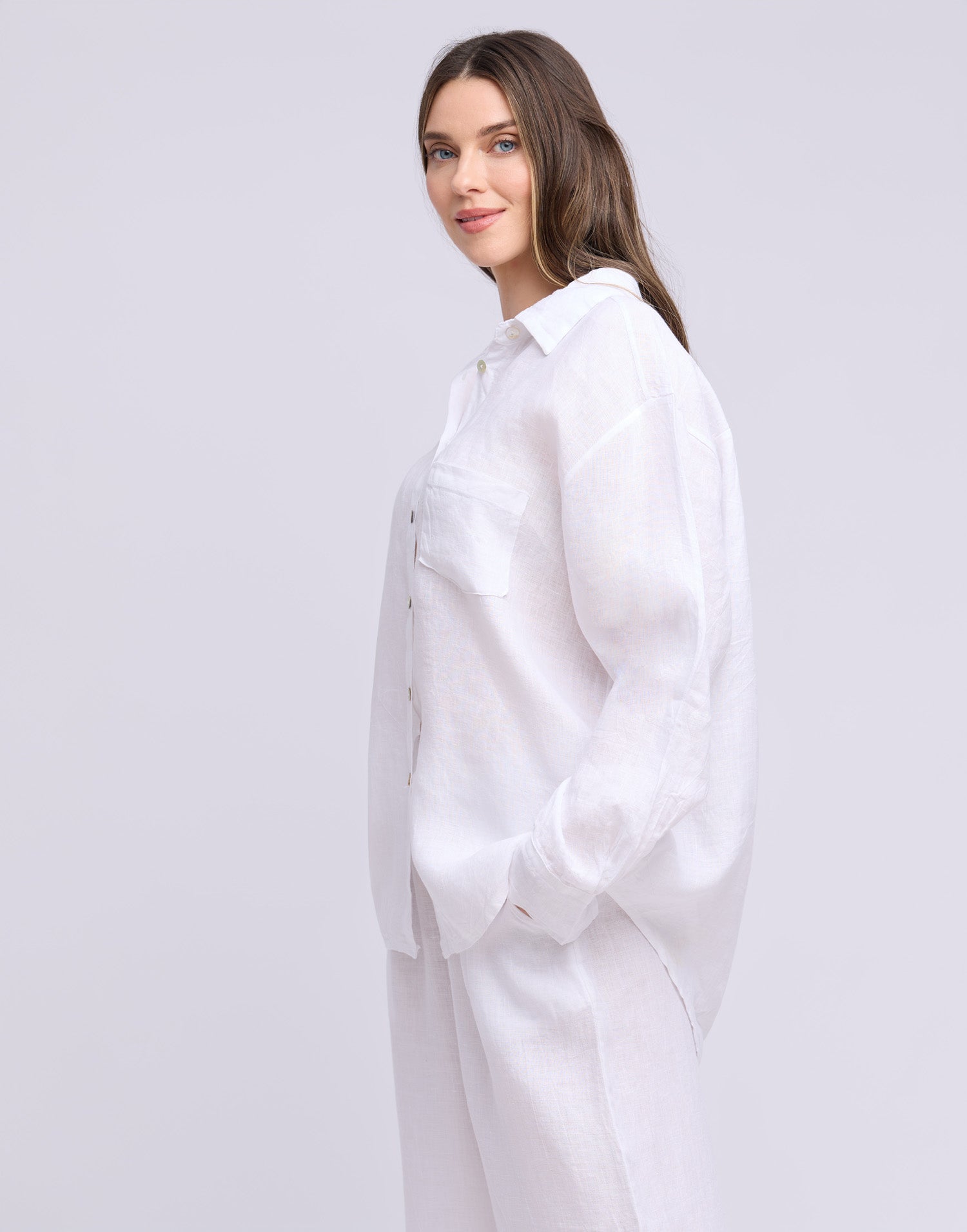 LINEN LONG SLEEVE SHIRT / ELENA