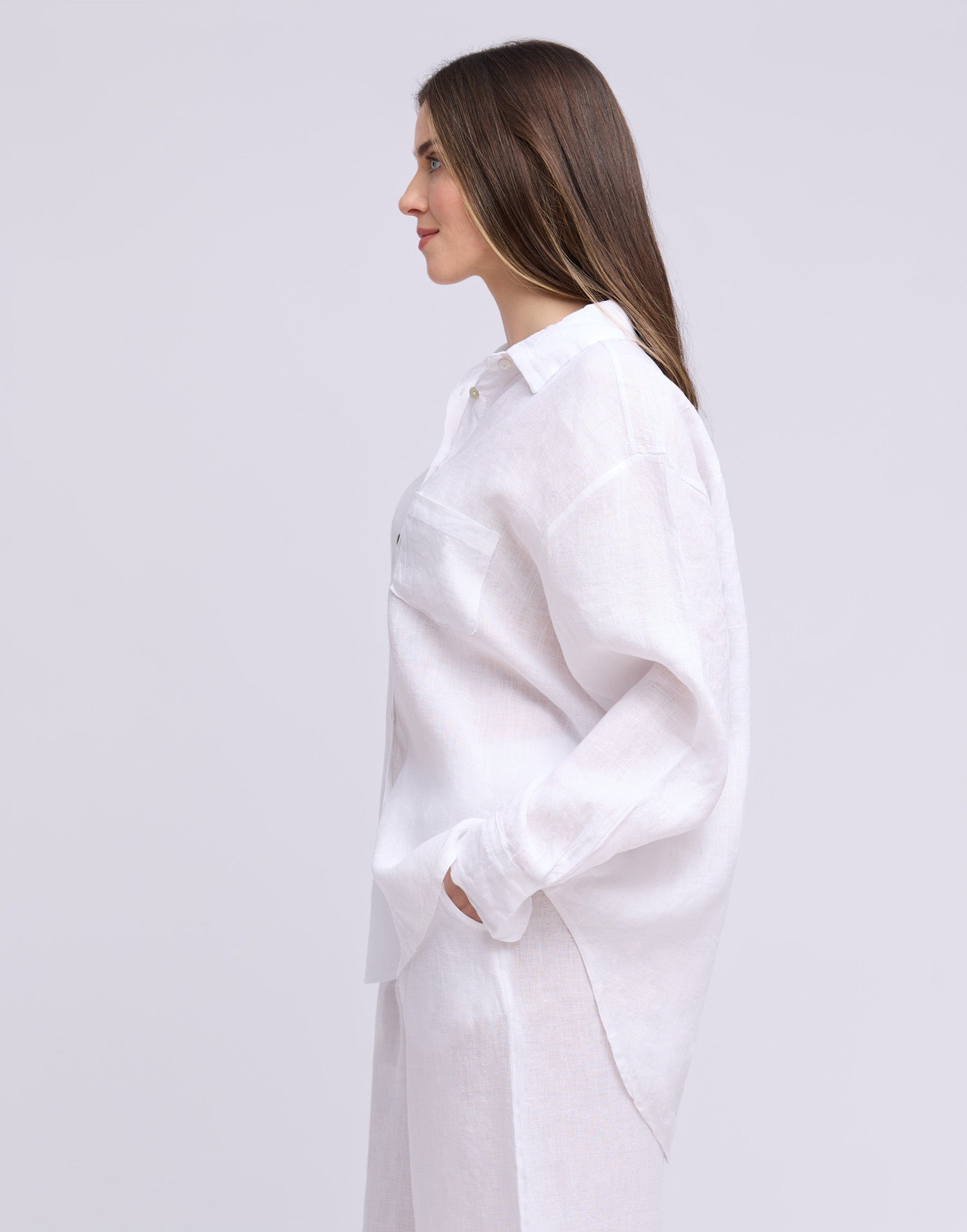 LINEN LONG SLEEVE SHIRT / ELENA