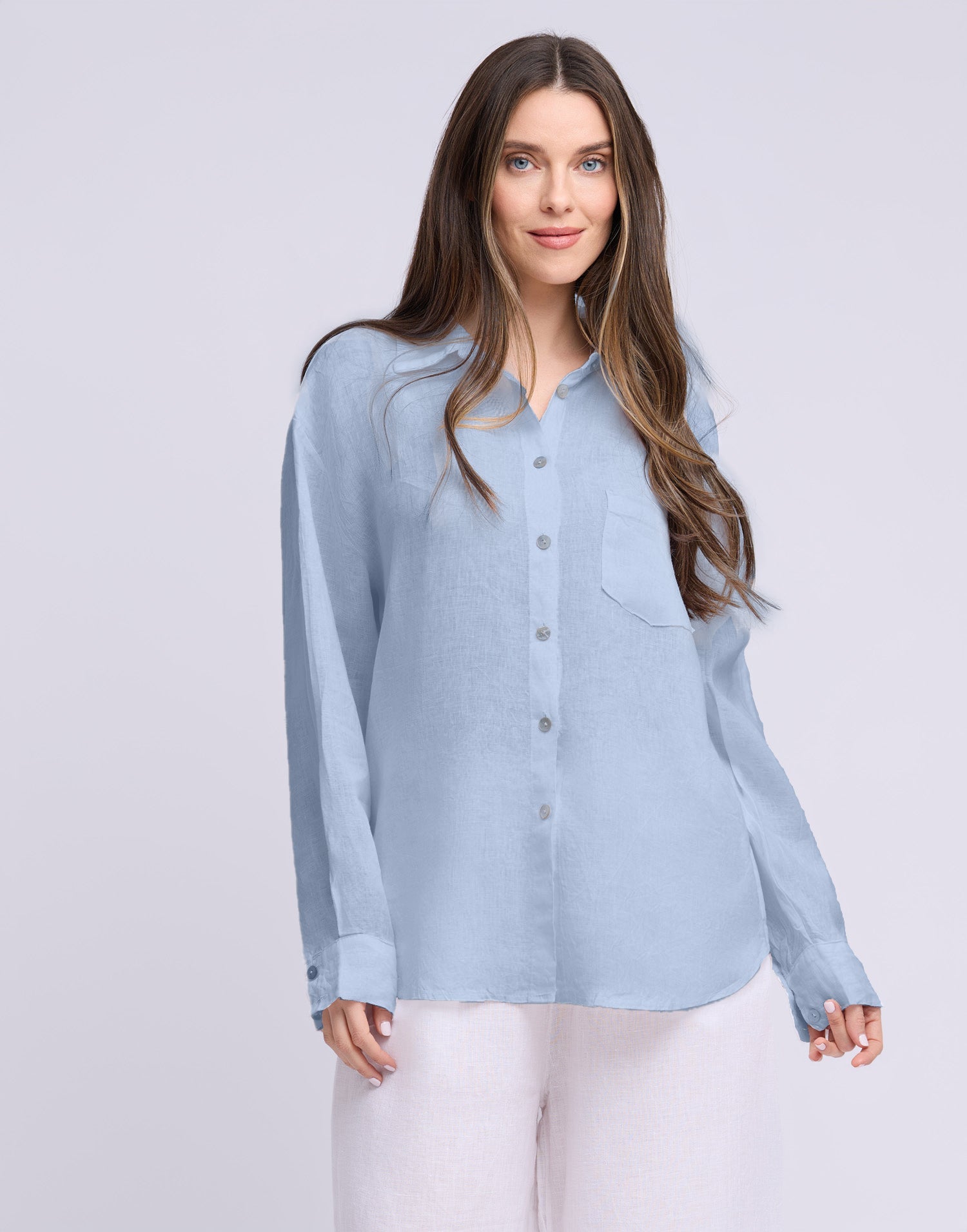 LINEN LONG SLEEVE SHIRT / ELENA