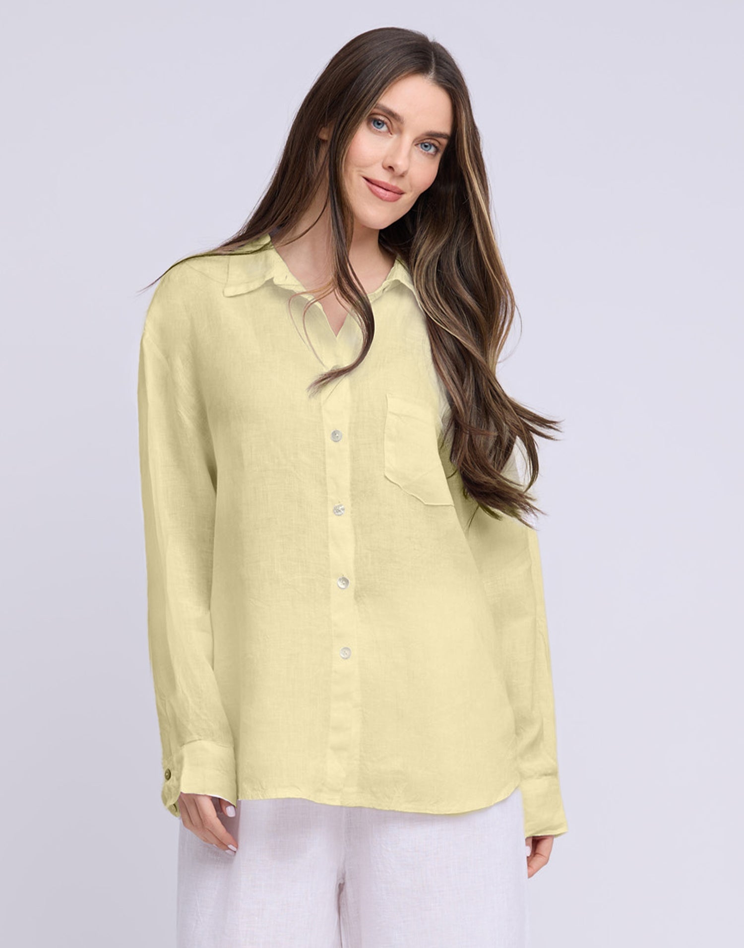 LINEN LONG SLEEVE SHIRT / ELENA