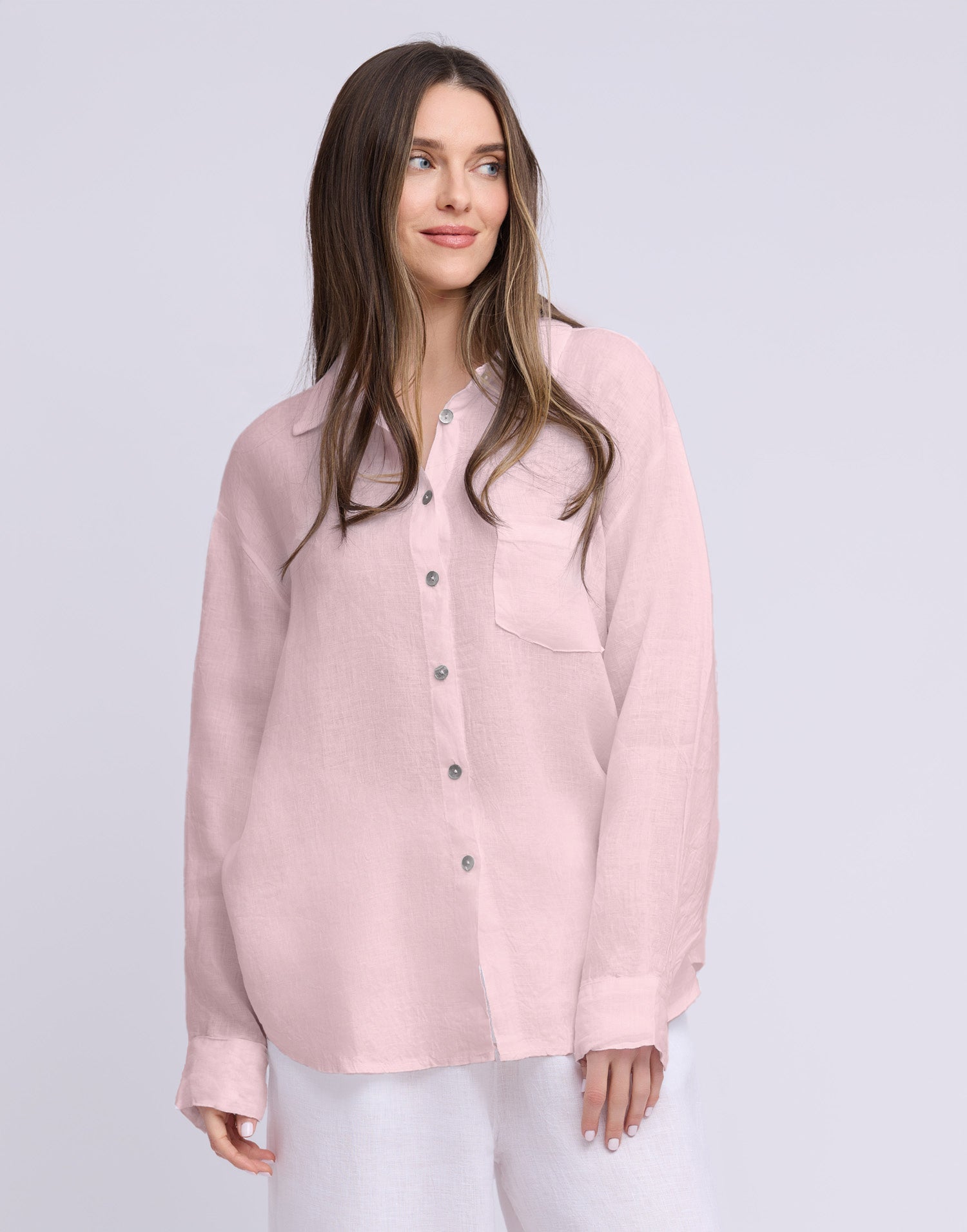 LINEN LONG SLEEVE SHIRT / ELENA