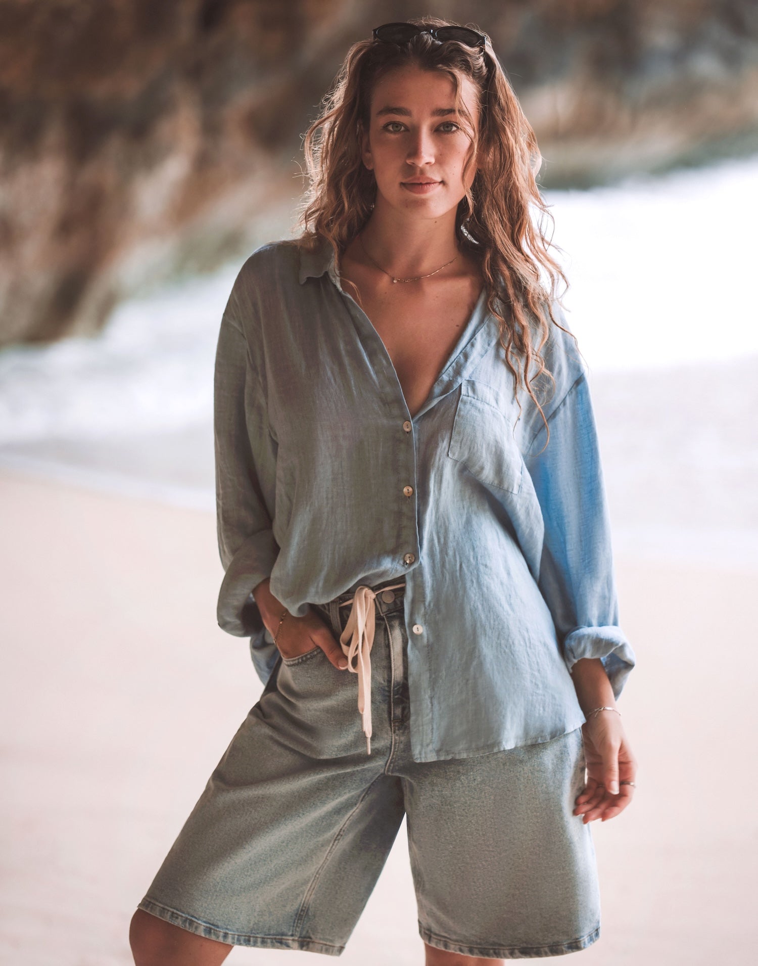 LINEN LONG SLEEVE SHIRT / ELENA