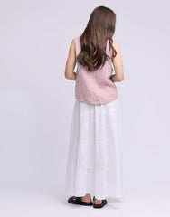 LINEN ROUND NECK TANK TOP / FRANCESCA